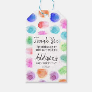 Étiquettes-cadeau Art Anniversaire de faveur tag, Paint Anniversaire