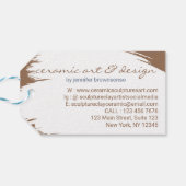 Étiquettes-cadeau Art de sculpture en céramique poterie Clay Turner  (Dos Horizontal)