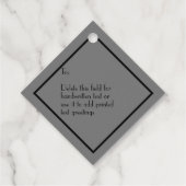 Étiquettes Cadeau Art Déco Grand Gatsby Merci Black Gold Flapper (Dos)