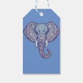 Étiquettes-cadeau Art éléphant au henné (Dos)