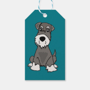 Étiquettes-cadeau Art mignon de chiot de Schnauzer miniature