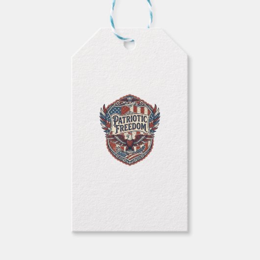 Étiquettes-cadeau Artiste de patchwork patriotique (Devant)