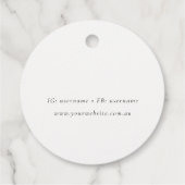 Étiquettes Cadeau Artistic Abstrait bleu aquarelle (Dos)