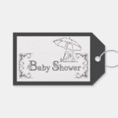 Étiquettes-cadeau Artsy Baby Shower (Devant (Horizontal))