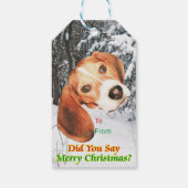 Étiquettes-cadeau As-Tu Dit Joyeux Noël ? Balise cadeau beagle (Dos)