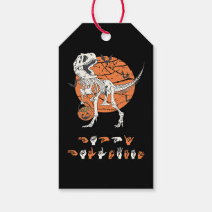 Étiquettes-cadeau ASL Halloween III joyeuse - belle saison Éffrayant