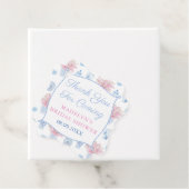 Étiquettes Cadeau Assez & Préparé Rose Pot de Gingembre Bleu Mariage (En situation)