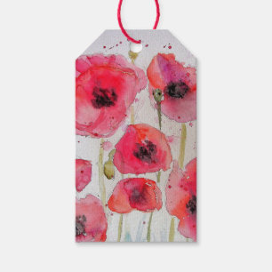 Étiquettes-cadeau Assiette de fête en papier à motif floral de Coque