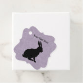 Étiquettes Cadeau Assis Rabat Tall Ears noir Silhouette violet (En situation)