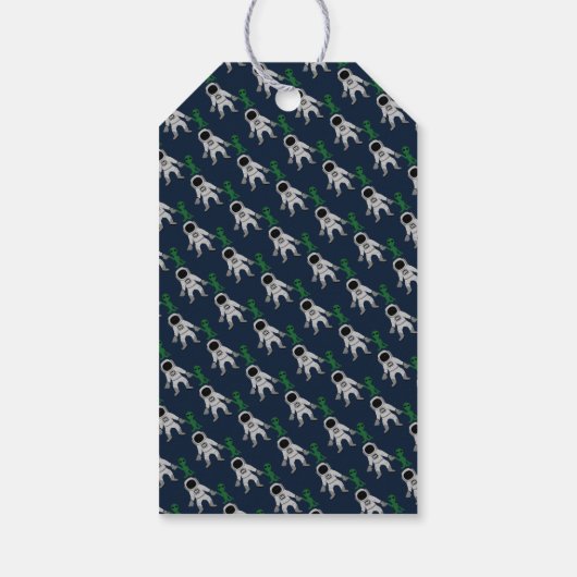 Étiquettes-cadeau Astronaut & Alien, Parti de l'espace extérieur (Dos)