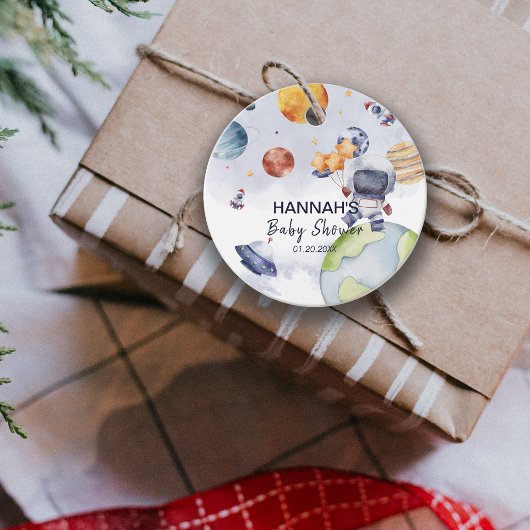Étiquettes Cadeau Astronaut Espace extra-atmosphérique Baby shower d