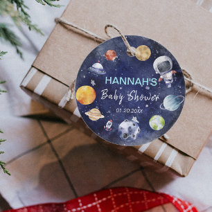 Étiquettes Cadeau Astronaut Espace extra-atmosphérique Baby shower F