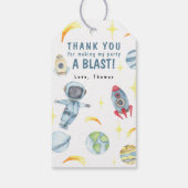 Étiquettes-cadeau Astronaute des fusées spatiales fête d'anniversair (Dos)