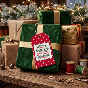 Étiquettes-cadeau Atelier du Père Noël Livraison Spéciale Xmas Point