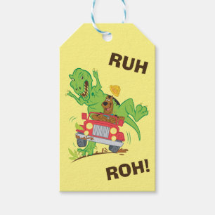 Étiquettes-cadeau Attaque de Scooby-Doo T-Rex