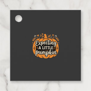 Étiquettes Cadeau Attendant un Petit Citrouille Halloween Grossesse