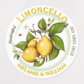 Étiquettes Cadeau au citron Limoncello Fruit (Design 2)