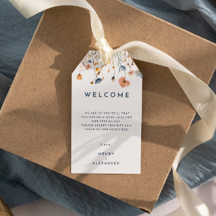 Étiquettes-cadeau Audacieux Flore Destination Mariage Bienvenue