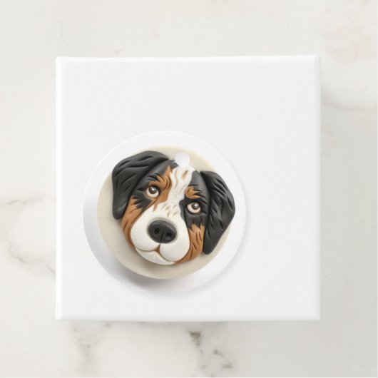Étiquettes Cadeau Australian Shepherd Dog 3D inspiré (En situation)
