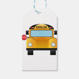 Étiquettes-cadeau autobus scolaire