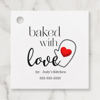 Étiquettes Cadeau Autocollant « Cuisiné avec Amour »