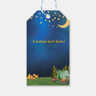 Étiquettes-cadeau autocollant du thème du camping
