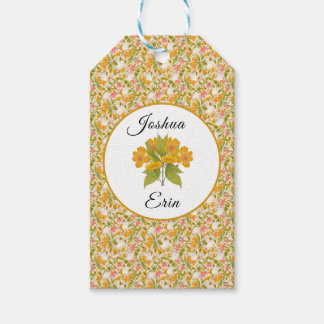 Étiquettes-cadeau Autocollant jaune de Victorian Meadow
