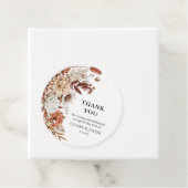 Étiquettes Cadeau Automne Automne Aquarelle Florale Mariage Merci (En situation)