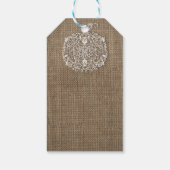 Étiquettes-cadeau Automne automne Filigree Citrouille & Burlap Favor (Dos)