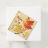 Étiquettes Cadeau Automne Automne Maple Feuilles Mariage Sauvez la d (En situation)