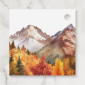 Étiquettes Cadeau Automne Automne Mariage élégant (Dos)