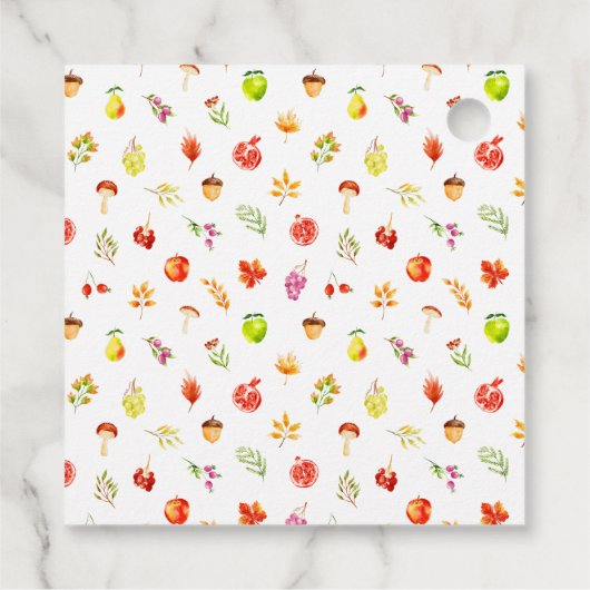 Étiquettes Cadeau Automne Automne Récolte Mariage Merci (Dos)