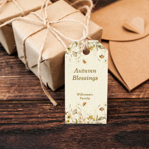 Étiquettes-cadeau Automne Botanique Vibes Automne Personnaliser