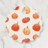 Étiquettes Cadeau Automne Fête de Thanksgiving Citrouilles (Dos)