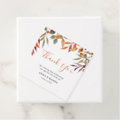 Étiquettes Cadeau Automne Feuillage d'automne aquarelle Mariage Merc (En situation)