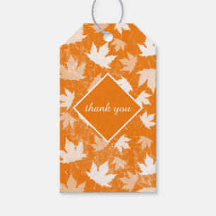 Étiquettes-cadeau Automne Feuilles Motif Merci