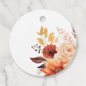 Étiquettes Cadeau Automne Floral Boho Mariage (Dos)