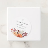 Étiquettes Cadeau Automne Floral Boho Mariage (En situation)