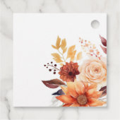 Étiquettes Cadeau Automne Floral Boho Mariage (Dos)