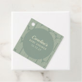 Étiquettes Cadeau Automne moderne Sage Baby shower vert (En situation)