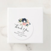 Étiquettes Cadeau Automne Or Fleurs Roses Et Bleues Enterrement de V (En situation)