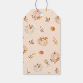 Étiquettes-cadeau Automne petit anniversaire citrouille merci (Dos)