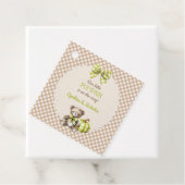 Étiquettes Cadeau Automne Plaid Teddy Bear Citrouille Feuilles (En situation)