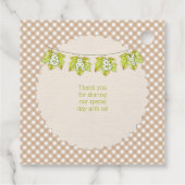 Étiquettes Cadeau Automne Plaid Teddy Bear Citrouille Feuilles (Dos)