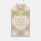 Étiquettes-cadeau Automne Plaid Teddy Bear Citrouille Sage Feuilles (Dos)