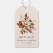 Étiquettes-cadeau Automne Rustique Automne Floral Folial Mariage (Devant)