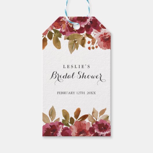 Étiquettes-cadeau Automne Rustique Brunch & Bubbly Baby Shower (Devant)