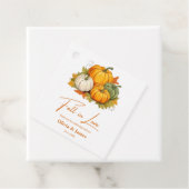 Étiquettes Cadeau Automne Rustique Citrouille Mariage Automne (En situation)