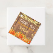 Étiquettes Cadeau Automne Rustique Citrouille Patch Anniversaire Car (En situation)