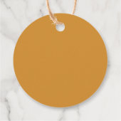 Étiquettes Cadeau Automne rustique orange citrouille verdure Merci (Dos)